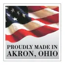 Proudly Made in Akron Ohio logo